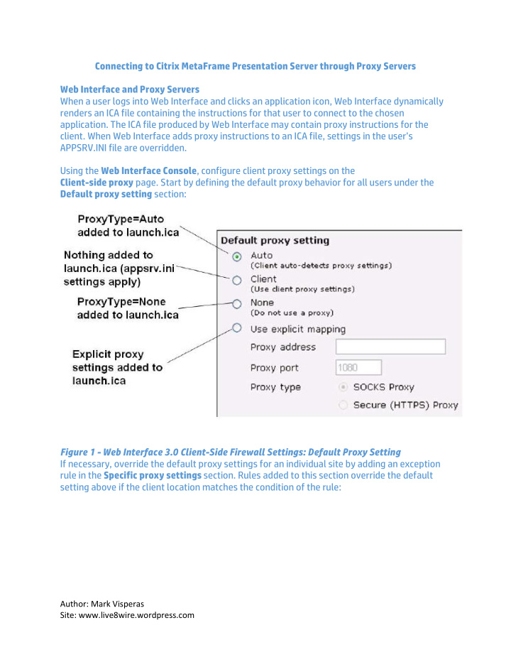 connecting to citrix metaframe presentation server