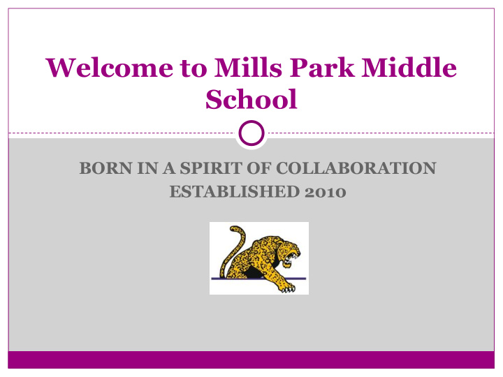 welcome to mills park middle
