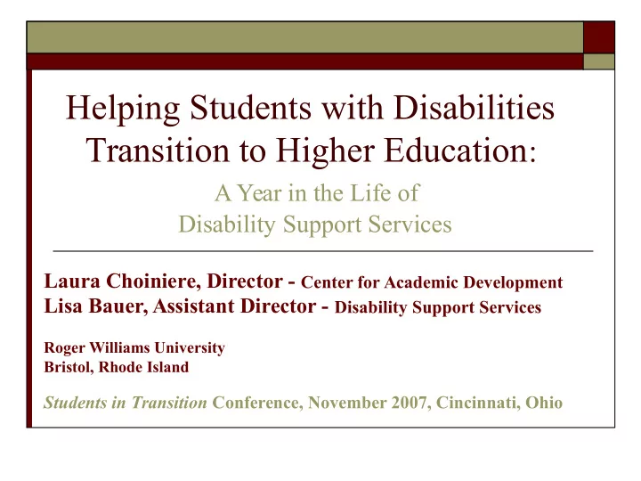 helping students with disabilities