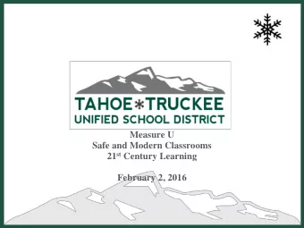 February 2, 2016  Measure U Schedule  2016 Projects:   Alder Creek Middle School: Parking Lot