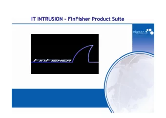 IT INTRUSION  IT INTRUSION FinFisher Product Suite  IT INTRUSION  IT INTRUSION  FinFisher
