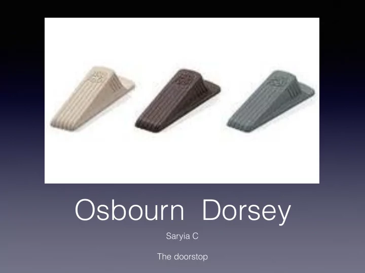 osbourn dorsey