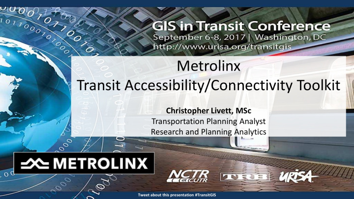 metrolinx transit accessibility connectivity toolkit