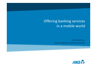 offering banking services in a mobile world