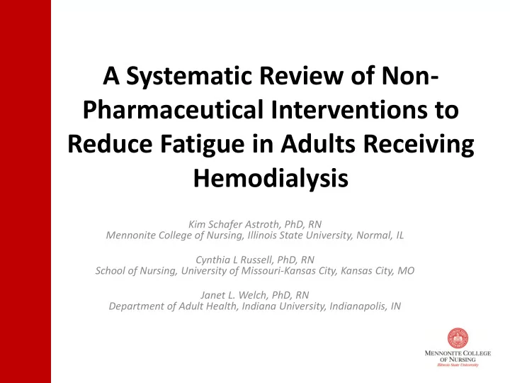 a systematic review of non