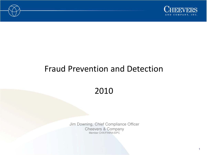 fraud prevention and detection 2010