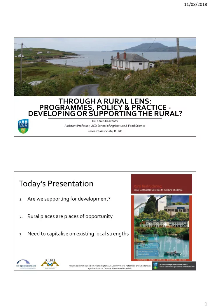 today s presentation