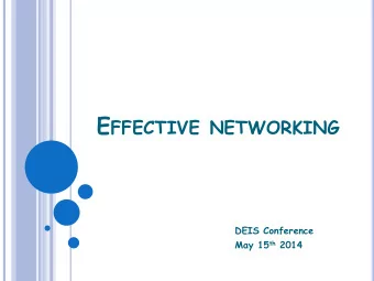 individuals and groups having a  common interest W E ARE ALL INVOLVED IN NETWORKING ALL OF THE TIME