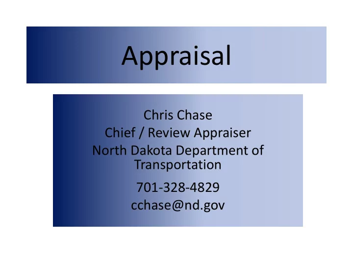 appraisal