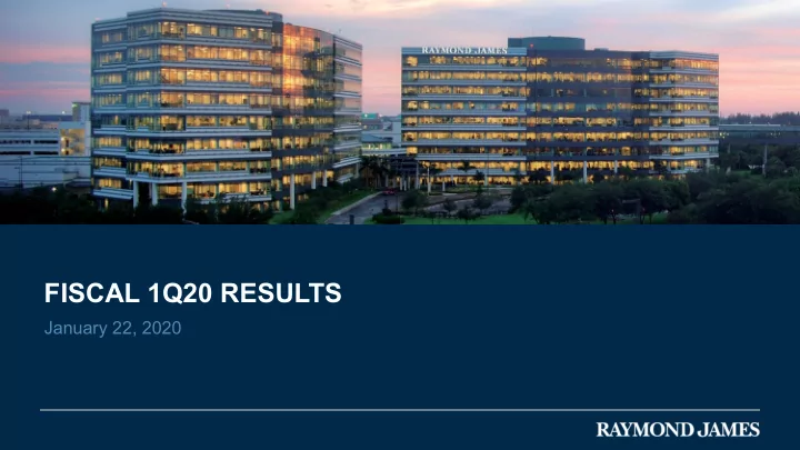 fiscal 1q20 results