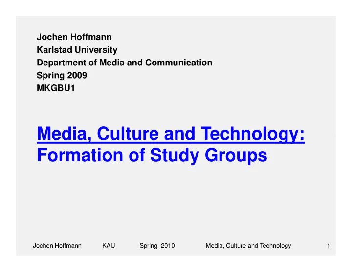 media culture and technology media culture and technology