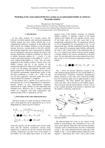 =  r  w  +  w      -  e  F  U  e  U  dV  (2)  T  wake  B  L  T  L A  ,  undisturbed