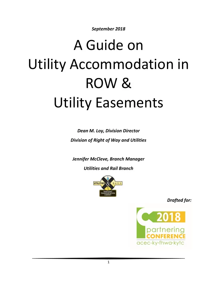 a guide on utility accommodation in row