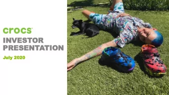 PR  PRES  ESENT  ENTATI  TION  ON  Jul  uly  y 20  2020  20  Some information provided in this