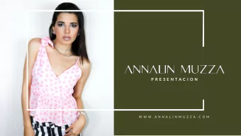 P R E S E N T A C I O N  W W W . A N N A L I N M U Z Z A . C O M  C H I A R A  Step back into the
