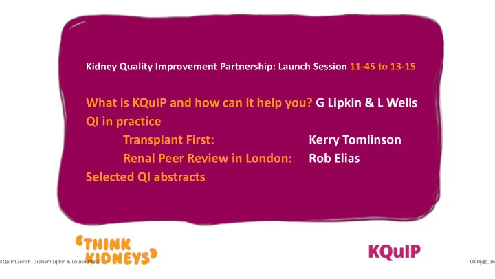 what is kquip and how can it help you g lipkin amp l wells