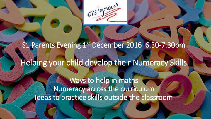 helping your chil ild develop their numeracy skills