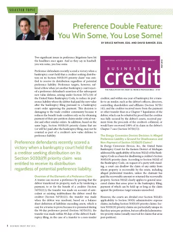 Preference Double Feature:  You Win Some, You Lose Some!  by bruce NathaN, esq. aNd david baNker,