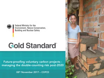 Future-proofing voluntary carbon projects -  managing the double-counting risk post-2020 08 th