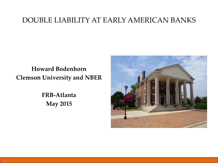 double liability at early american banks