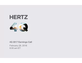 4Q 2017 Earnings Call  February 28, 2018  8:00 am ET  1  4Q  Safe Harbor Statement  Certain