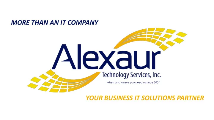 more than an it company