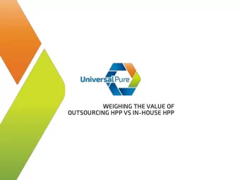 WE  WEIGHIN  IGHING T  G THE  HE V  VAL  ALUE OF  OF  OU  OUTSOU  OURCIN  ING HP  G HPP VS IN