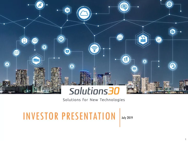 investor presentation