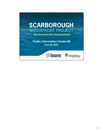1  2  3 Why are we undertaking this study? TRCA was designated by the Province as lead implementing