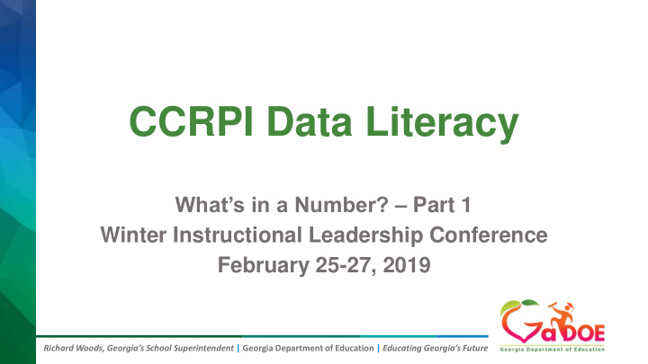 ccrpi data literacy