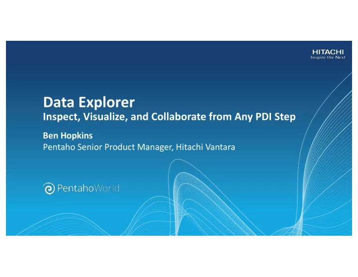 data explorer