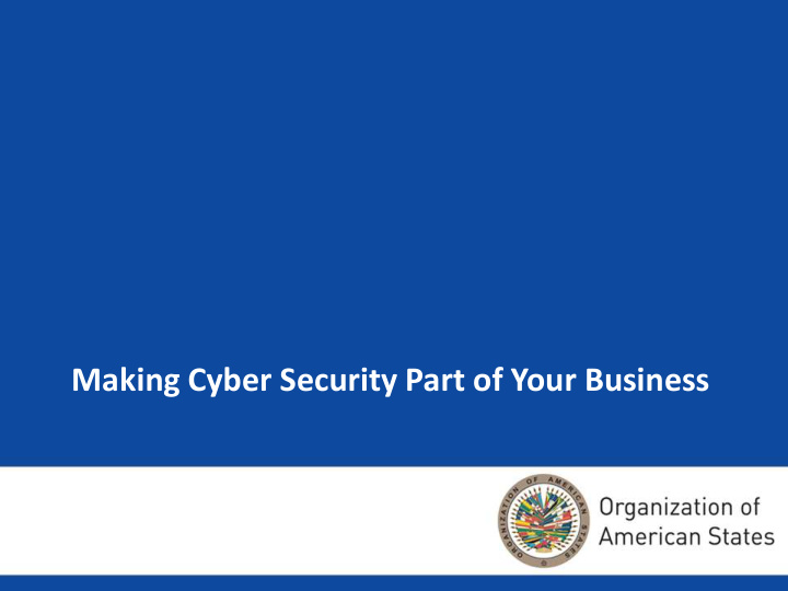 making cyber security part of your business cybercrime