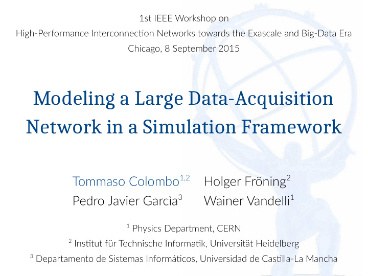 modeling a large data acquisition network in a simulation