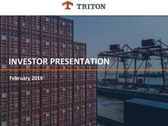 INVESTOR PRESENTATION  February 2019  1  DISCLAIMER  Forward-Looking Statements  Certain statements