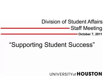 Dr. Willie Munson , Associate Vice Chancellor/Vice President and Dean of Students  Our Newest Team