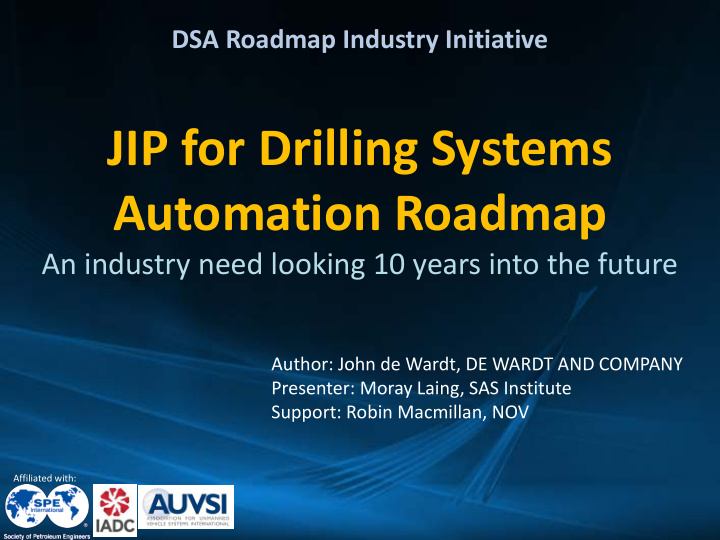 jip for drilling systems automation roadmap