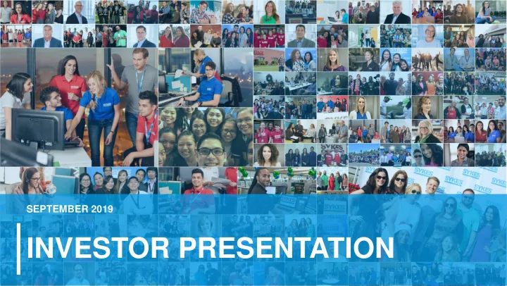 investor presentation safe harbor
