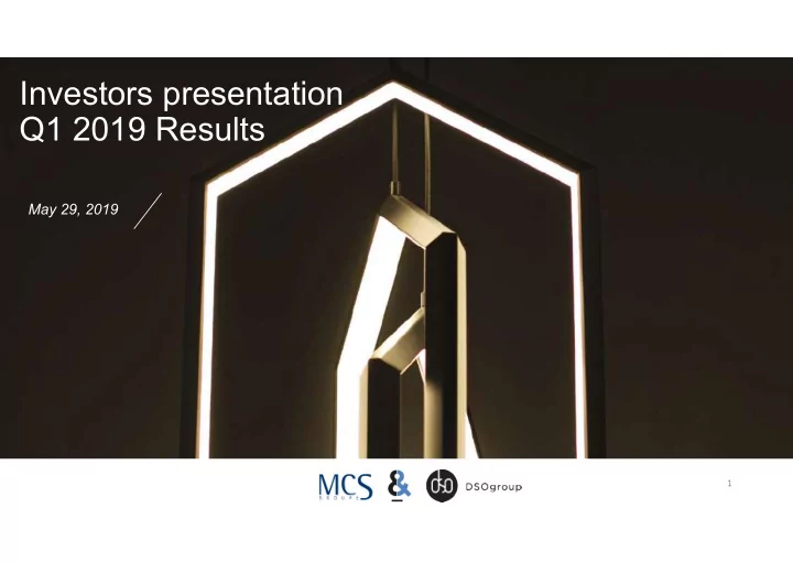 investors presentation q1 2019 results