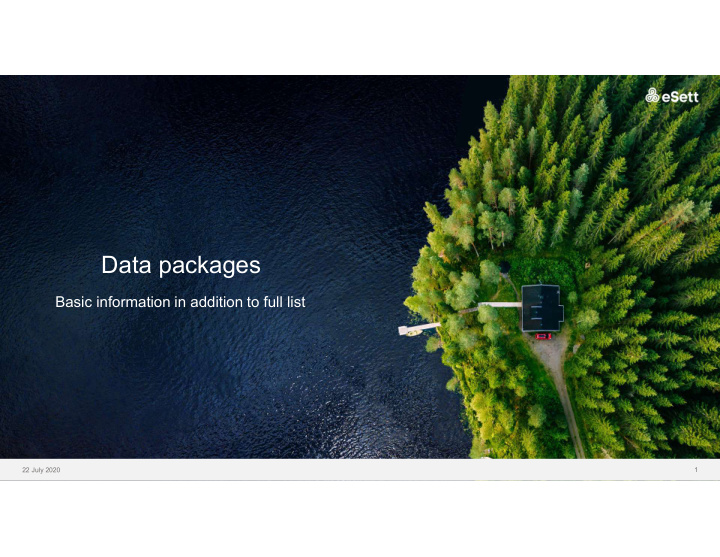 data packages