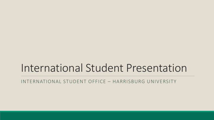 international student presentation