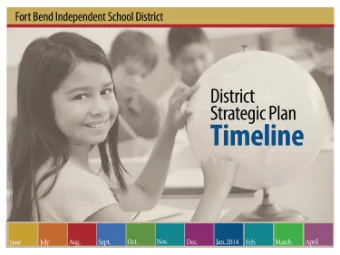 Building Consensus to do what is Best for Students  Presentation of planned timeline for completion