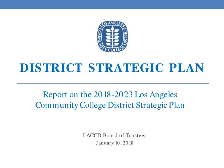 district strategic plan