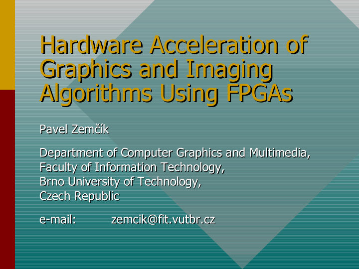 hardware acceleration of hardware acceleration of