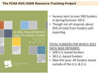 201  2    in  TOTAL  FUNDERS  FOR  WHICH  2012    DATA  WAS  OBTAINED: