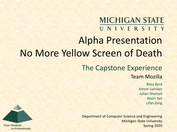 alpha presentation