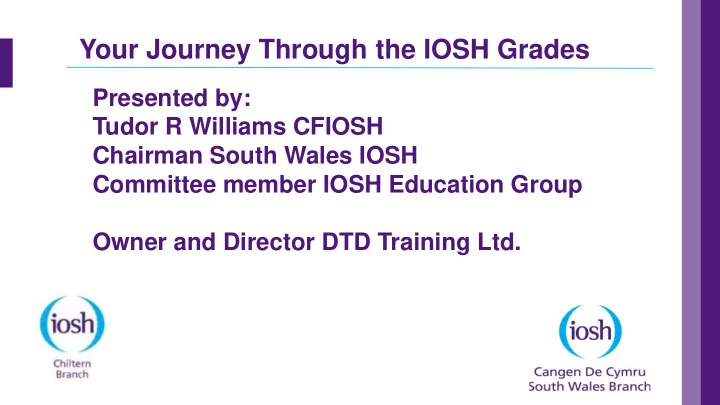 your journey through the iosh grades