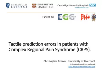 Tactile prediction errors in  in patients wit  ith  Complex Regional Pain Syndrome (C  (CRPS).