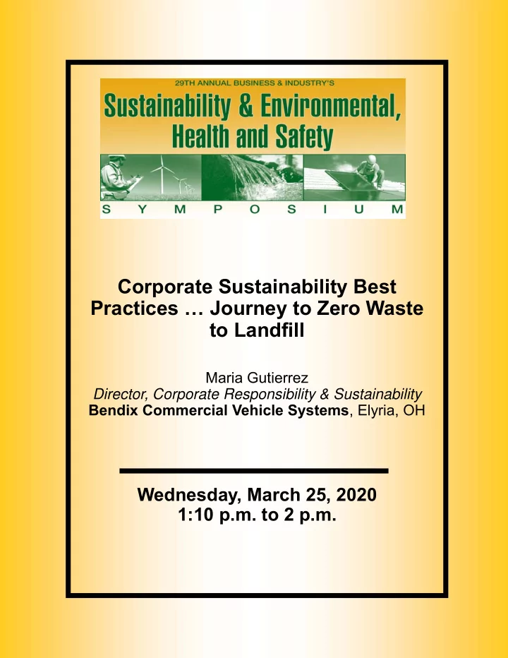 corporate sustainability best practices journey to zero