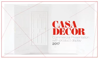 Commercial Presentation  with product display  2017  Index  1.  Welcome to Casa Decor  Pag. 3  2.