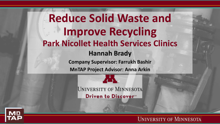 reduce solid waste and